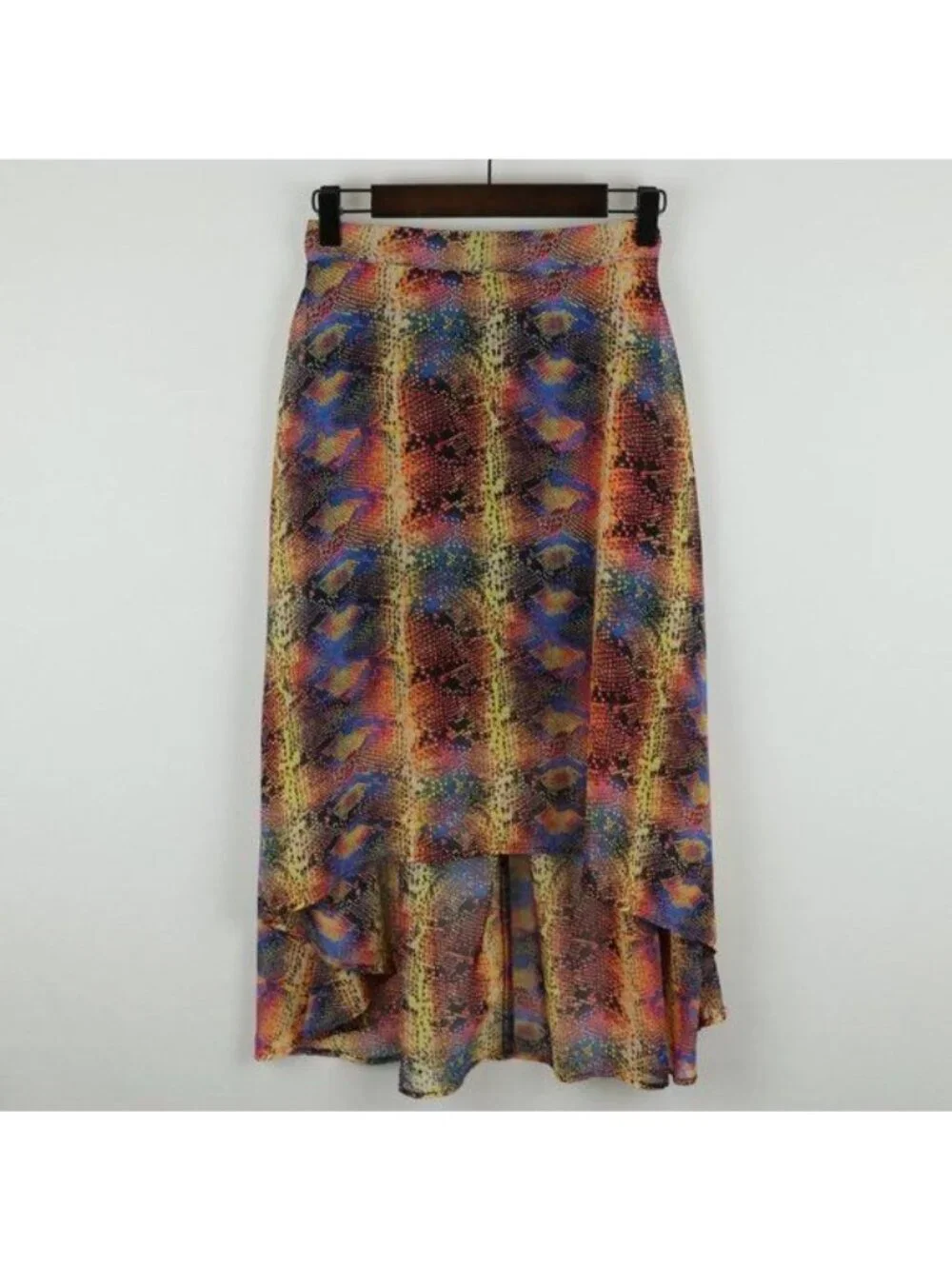 Disney D-Signed Girls Large Multicolor Snake Print High Low Pull On Skirt